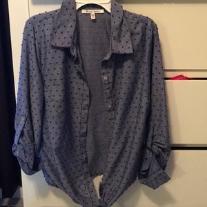 Button up, tie shirt